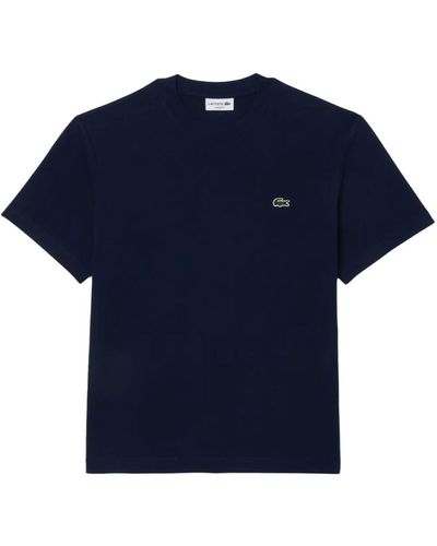 Lacoste Klassisches t-shirt mit kurzen ärmeln,blau baumwoll t-shirt