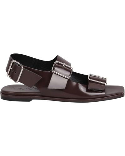 Aeyde Shoes > sandals > flat sandals - Marron