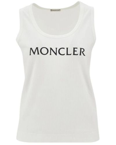 Moncler Sleeveless Tops - White
