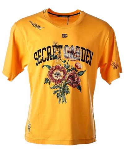 Dolce & Gabbana Secret garden t-shirt - Gelb