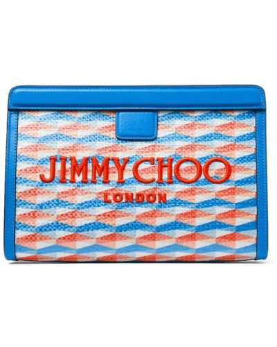 Jimmy Choo Avenue taschen blau diamantmuster
