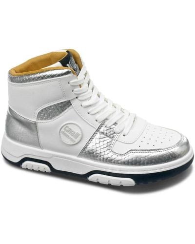 Class Roberto Cavalli Glitzer sneakers für frauen - Weiß