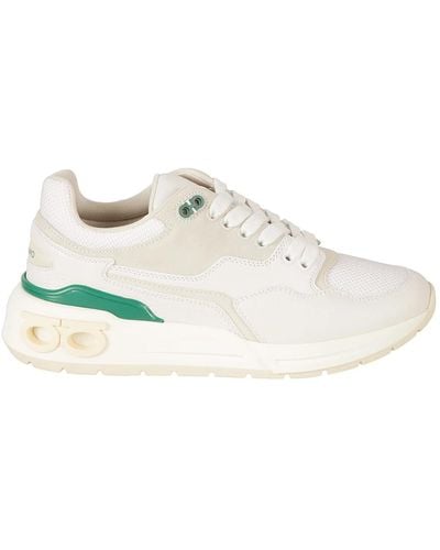 Ferragamo Grüne sneakers für männer - Weiß