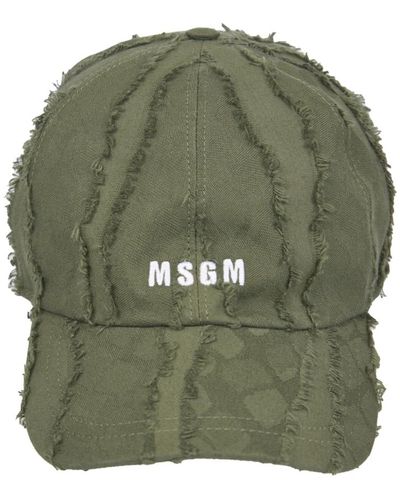 MSGM Stilvolle logo-kappe für männer - Grün