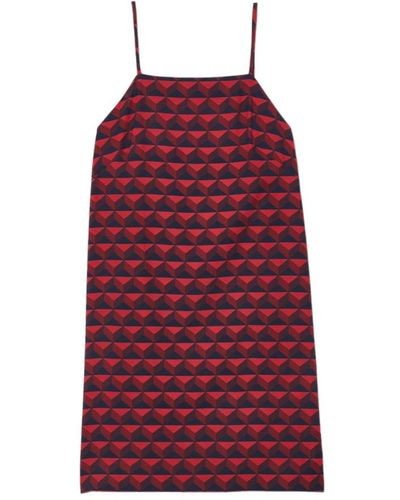 Lacoste Short Dresses - Red