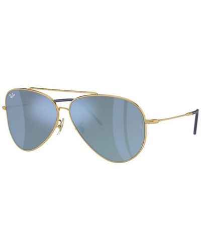 Ray-Ban Aviator reverse dark grey turquoise sonnenbrille,aviator reverse sonnenbrille gold dunkelgrau - Blau