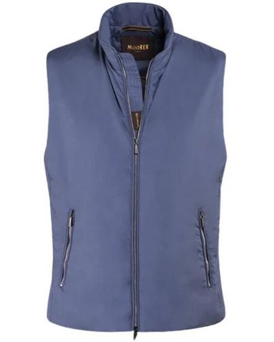 Moorer Acqua line weste mit regenschirmen,jackets - Blau