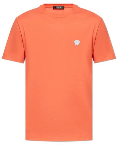 Versace T-shirt mit logo - Orange