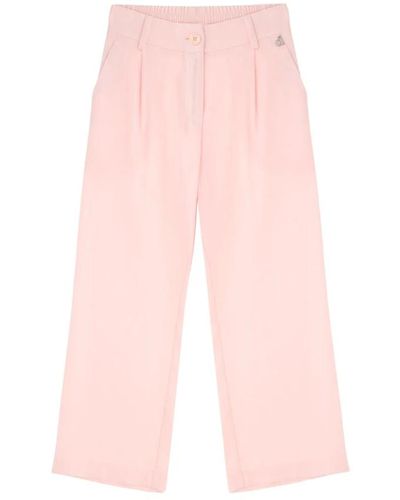 Dixie Pantaloni con tasche verticali e pinces - Rosa