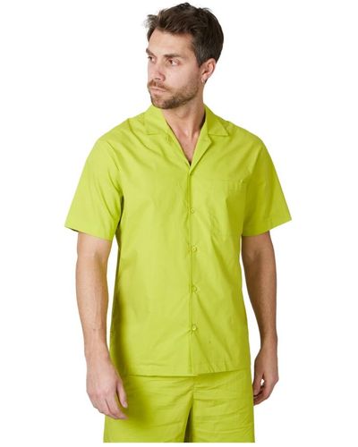 Amaranto Kurzarmhemden mit knopfleiste - Grün