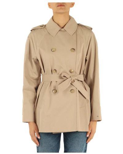 Tommy Hilfiger Trench Coats - Natural