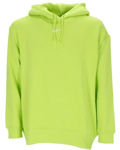 Nike Grün/weiß fleece hoodie essential collection