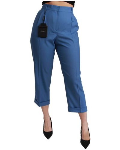 Dolce & Gabbana Wollmanschettenhosen Hosen Hosen - Blau