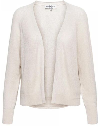 &Co Woman Glitzer strickpullover,lurex strick v-ausschnitt pullover,pfirsich strickweste &co - Weiß