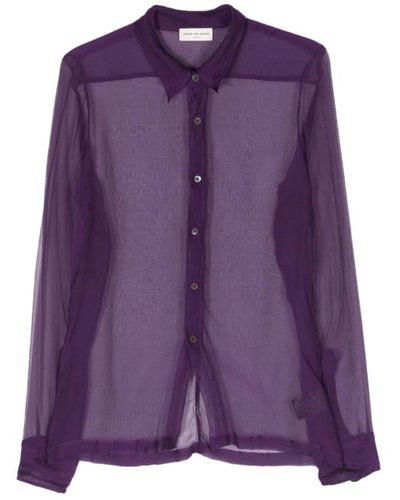 Dries Van Noten Casual Shirts - Purple