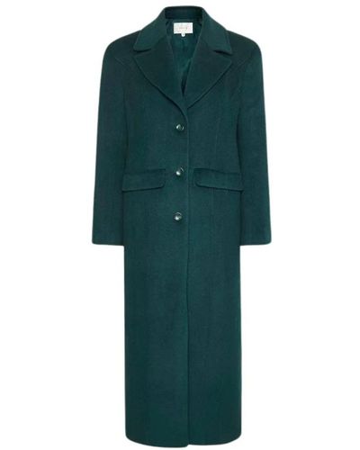 Gestuz Single-Breasted Coats - Green