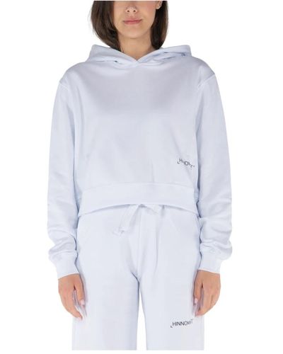 hinnominate Crop hoodie en estilo felpa - Azul