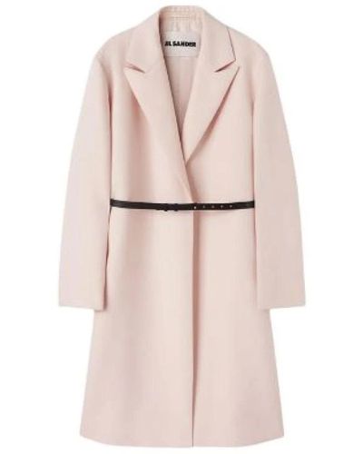 Jil Sander Belted Coats - Pink