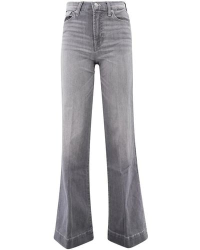 7 For All Mankind Wide Jeans - Gray