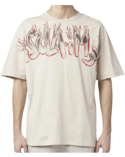 DISCLAIMER Jersey t-shirt safari print regular fit - Natur