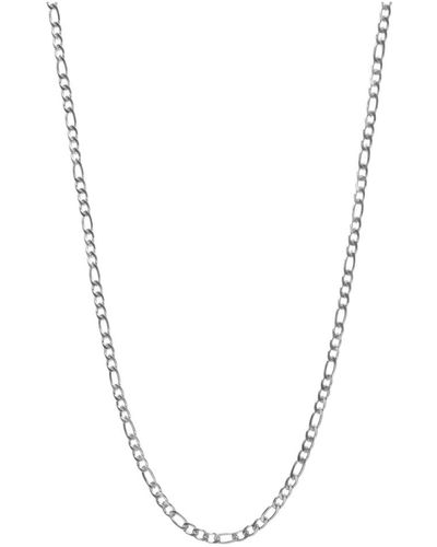 Nialaya `s silver figaro chain in 3mm - Mettallic