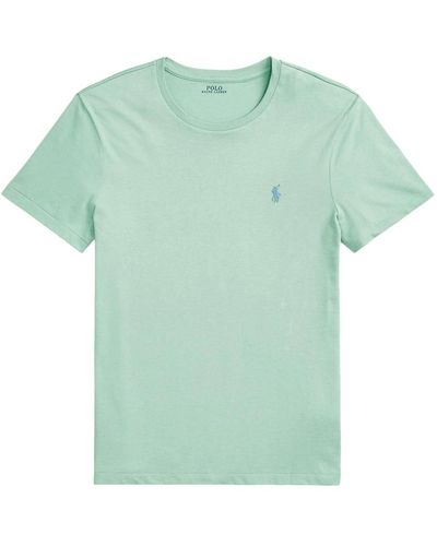 Ralph Lauren Besticktes baumwoll-t-shirt-logo - Grün