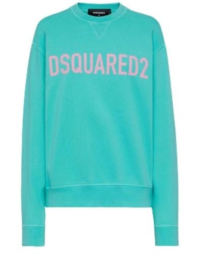 DSquared² Rundhals-sweatshirt in türkis - Blau