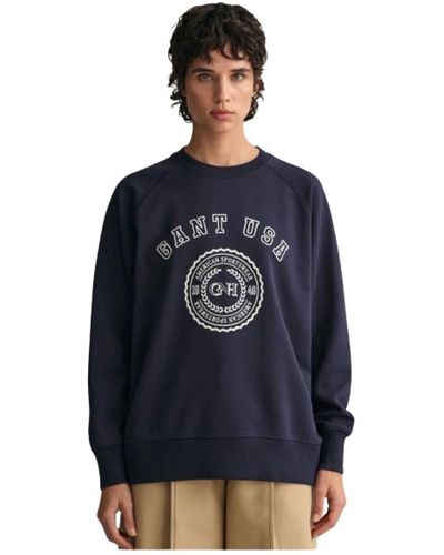 GANT Oversize american sportswear sweatshirt - Blu