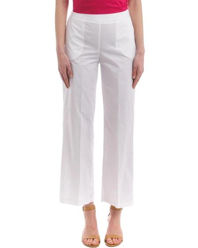 Manila Grace Leather Trousers - Weiß