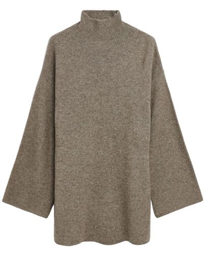 By Malene Birger Oversize turtleneck wool-blend sweater - Grau