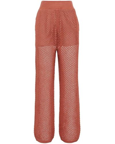 Brunello Cucinelli Pantaloni arancioni stile elegante - Rosso
