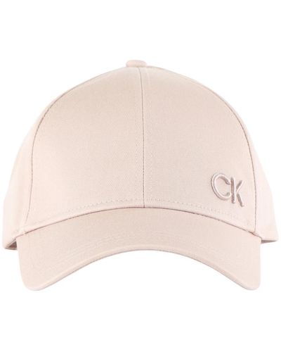 Calvin Klein Cappello in cotone con ricamo logo laterale - Neutro