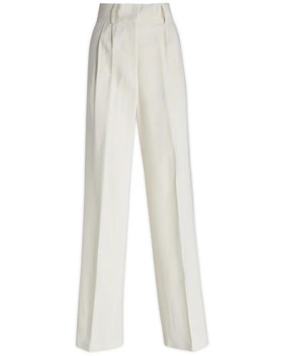 SIMONA CORSELLINI Wide trousers - Blanco