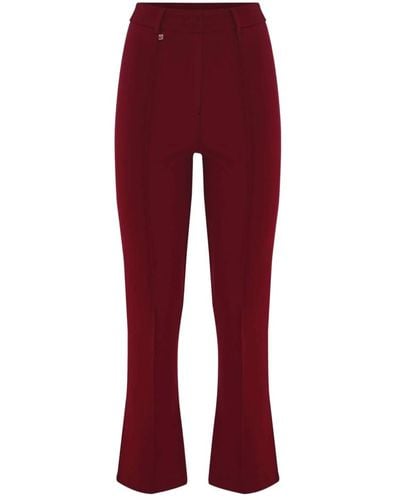 Kocca Pantaloni eleganti in viscosa con piega - Rosso