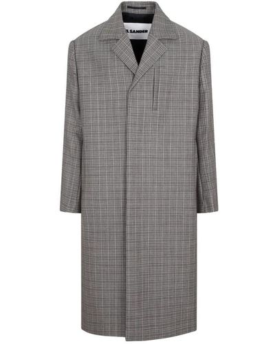 Jil Sander Double-Breasted Coats - Grey