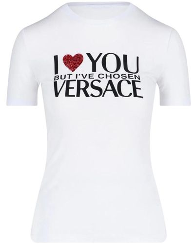 Versace Stilosa magliette bianca con logo - Bianco