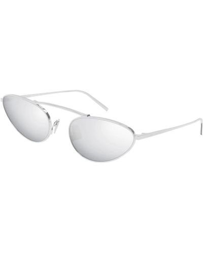Saint Laurent Sl 538 silberne sonnenbrille - Weiß
