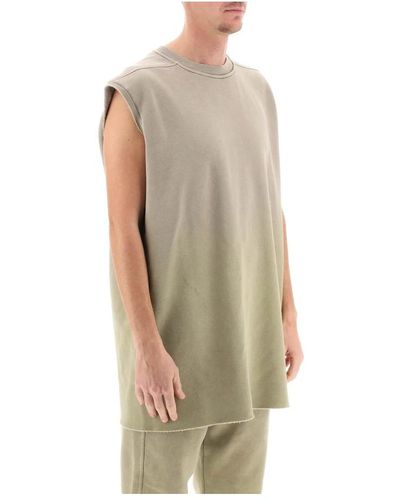 Moncler Rick owens ärmelloses fleece-t-shirt - Grün