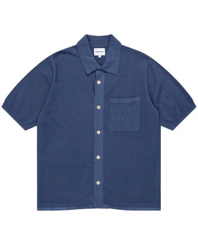 Norse Projects Short Sleeve Shirts - Blue