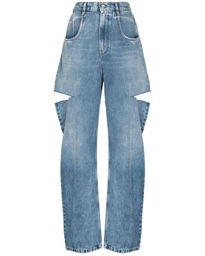 Maison Margiela Blaue distressed straight-leg jeans