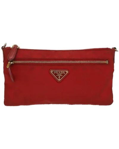 Prada Pre-owned > pre-owned bags > pre-owned clutches - Rouge