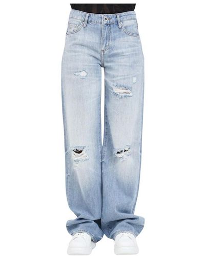 Armani Exchange Wide Jeans - Blue
