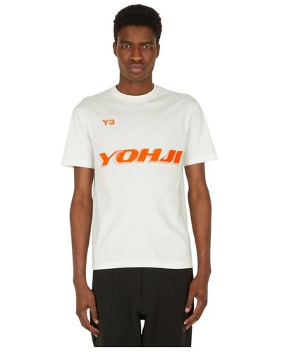 Y-3 Logo print crewneck t-shirt - Weiß