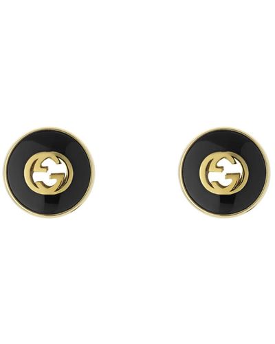Gucci Ybd786554001 - interlocking stud earrings in - Nero