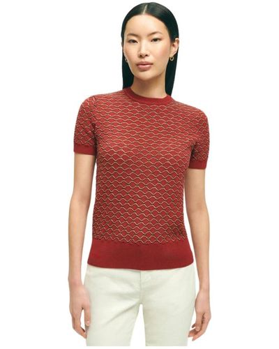 Brooks Brothers Knitwear > round-neck knitwear - Rouge