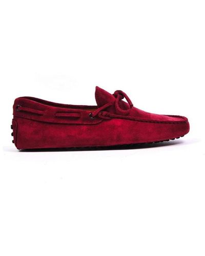 Tod's Bordeaux leder schuhe - Rot