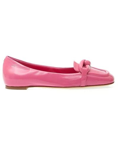 Halmanera Fuxia leder loafer schuhe - Pink