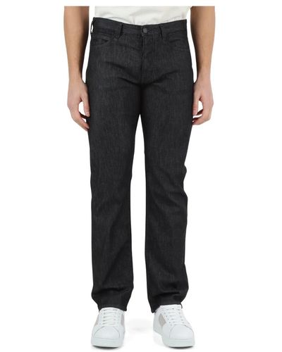 Emporio Armani Regular fit jeans mit fünf taschen - Schwarz