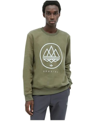 adidas Originals Logo print crewneck sweatshirt - Grün