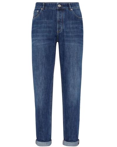 Brunello Cucinelli Ocean tapered jeans - Blau